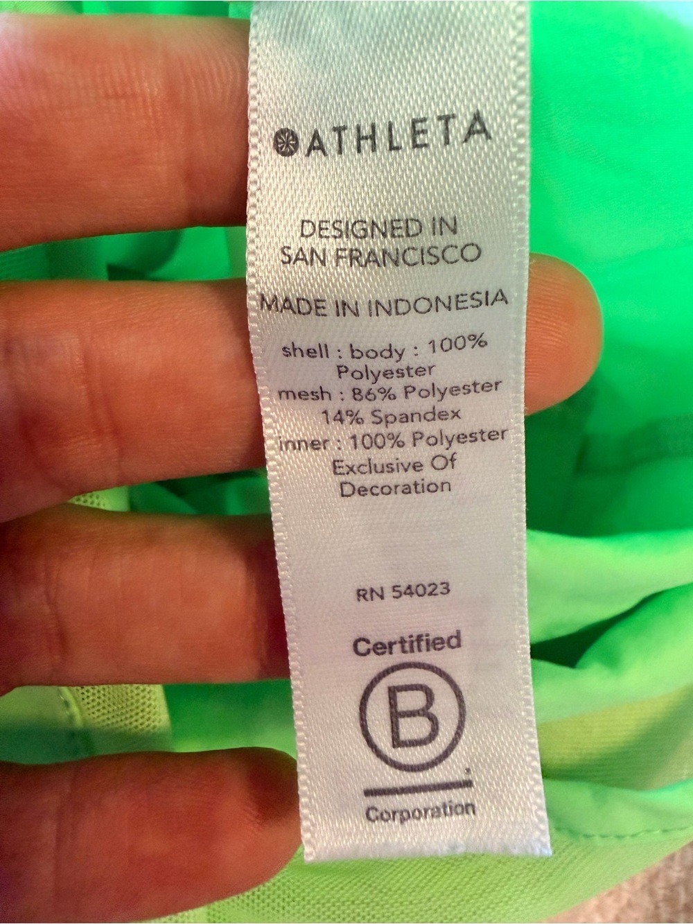 Athleta Mesh Racer Run Shorts 4” Neon Green Lined Medium - Picture 2 of 9